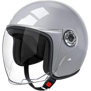 Imagem de Capacete Aberto De Motocicleta Aprovado Pela Ece Meio Capacete Capacete De Caveira De Estilo Alemão Capacete De Motocicleta Cruiser Scooter Cool Capacete Para Homens E Mulheres, 3, 55-65cm