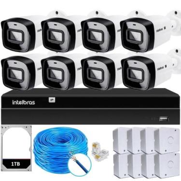 Imagem de Kit 8 Câmeras IP Vipc 1230B Intelbras NVD 1408P HD 1TB