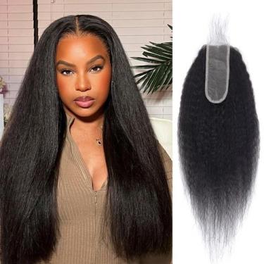 Imagem de Fecho de renda DSEKCAIN Kinky Straight 20 cm HD Lace 100% cabelo human