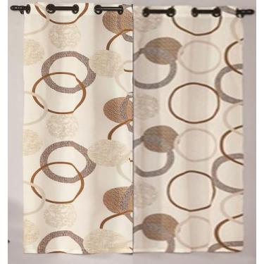 Imagem de Cortina de Sala Floral 2,00x2,50 m  Estampa de Flores Delicadas - Mari