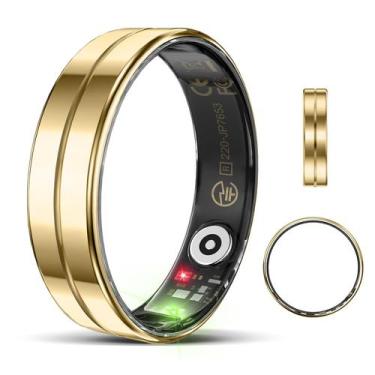 Imagem de Smart Health Ring Emerhome Upgrade para mulheres e homens Gold