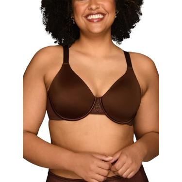 Imagem de Vanity Fair Sutiã redutor feminino Beauty Back Smoothing, minimiza a linha do busto até 3,8 cm, bojos não acolchoados até a altura, Cappuccino, 42D