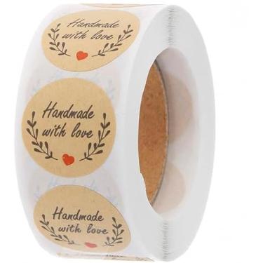 Imagem de 500 peças de adesivos de agradecimento para embalagem com selo redondo de papel adesivo para panificação embalagem de presente caseiro selos envelopes de festa sacos de embrulho