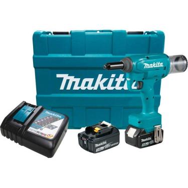 Imagem de Rebitador 18v Com 2 Baterias E Maleta Drv150rfe Makita