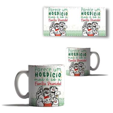 Imagem de Caneca Porcelana Natal Flork Papai Familia Parece Hospicio - Enjoy Sho