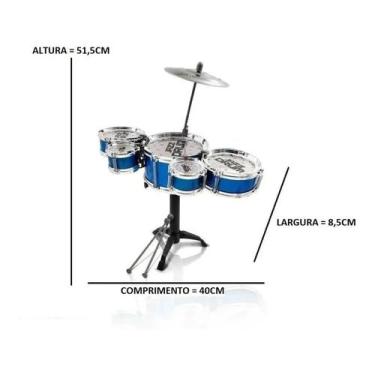 Imagem de Mini Bateria Infantil Azul - IMPORTWAY