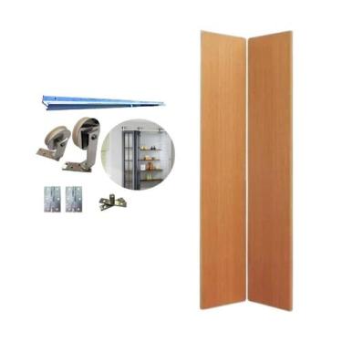 Imagem de Kit Porta Camarão 0,80x2,10m Fresno Nobre + Kit Basic Camarão Polido -