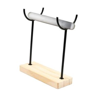 Imagem de KiBcsLic Suporte para pulseira de selenita, suporte para joias, relógios, presente, organizador versátil para exposição em lojas de, feiras de negócios, Preto Altura 15cm