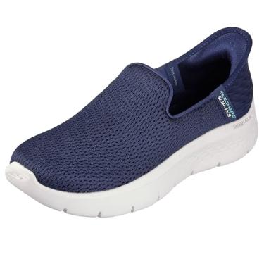 Imagem de Skechers Tênis feminino sem cadarço Go Walk Flex-relish, Azul marino, 34