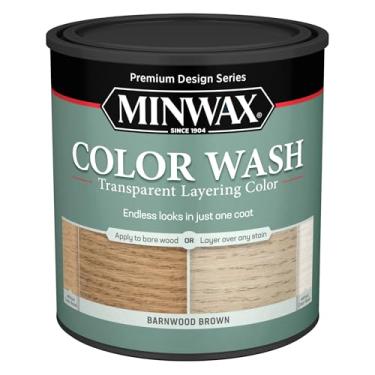 Imagem de 1 qt Minwax 401140000 Madeira de Celeiro Cor Marrom Lavagem Transparente Mancha de Cor Camadas, Semitransparente