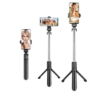 Imagem de Bastão de Selfie 3 em 1 com Tripé de Mesa para Celular – Extensível até 70cm