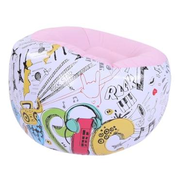 Imagem de Yosoo Espreguiçadeira Inflável, sofá Inflável de Grafite Flocado Portátil, Cadeira de sofá Espreguiçadeira para Casa de Acampamento, Com Design Reclinado que Apoia a Curva Traseira (Rosa)