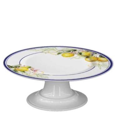 Imagem de Prato Fruteira de porcelana com pé para decoraçao mesa, jantar e café (sorrento)