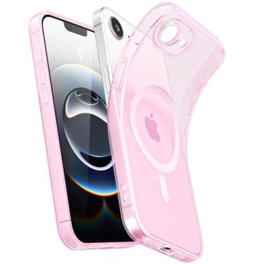 Imagem de Svanove Capa transparente macia para iPhone 16e fina magnética, compatível com Magsafe Minimalista Ultra Fina Transparente Silicone SafeCase, Não Amarelecimento Borracha TPU Bumper Mag Safe Cover