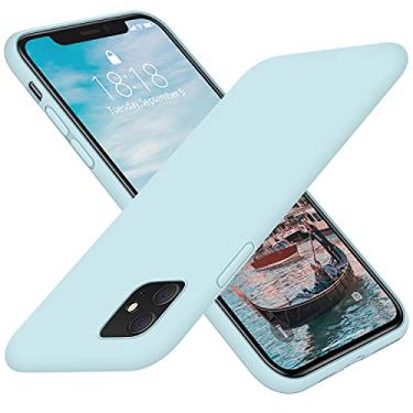 Imagem de DTTO Capa para iPhone 11, capa protetora de silicone compatível com iPhone 11 de 6,1 polegadas com capa fina antiarranhões antiderrapante à prova de choque para mulheres, azul gelo