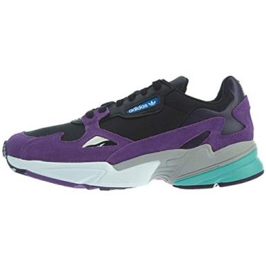 Imagem de Tênis de corrida feminino Adidas Falcon Road CG6216, Core Black / Cloud White-active Purple, 7.5