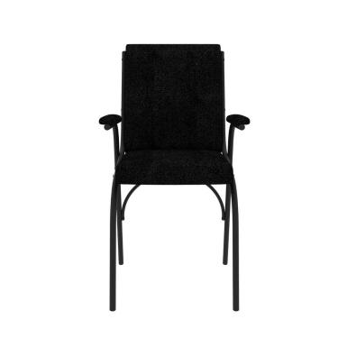 Imagem de Cadeira Office Estofado Resistênte Anti Risco Onix Preto