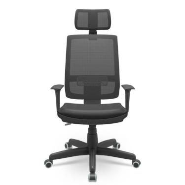 Imagem de Cadeira Brizza Presidente Tela Facto Dunas Preto