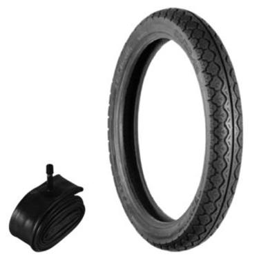 Imagem de Kit Pneu Biz 100/125 Pop 100 80/100-14 Tiger Technic + Câmara