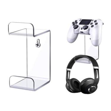 Imagem de Kit 2 Suporte Fone De Ouvido Headset Controle Xbox De Parede - M3M