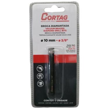Imagem de Broca Serra Copo Diamantada 10Mm Porcelanato Cortag
