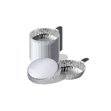 Imagem de Barcos de pesagem, pratos de pesagem descartáveis de alumínio com alça para pó e líquido, não estático, analisador de umidade de balança de cozinha de laboratório, médio