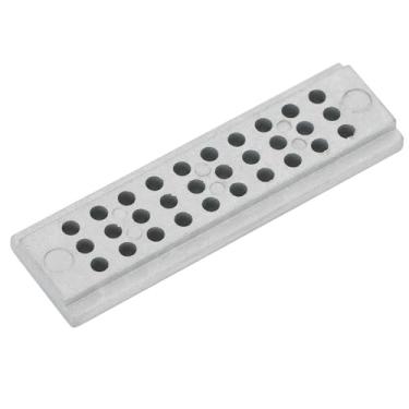 Imagem de Chiffonade Suporte de estaca de metal de aço com 30 furos, ferramenta profissional durável de bloco de perfuração para reparo de pulseira de relógio, acessório de bancada de trabalho