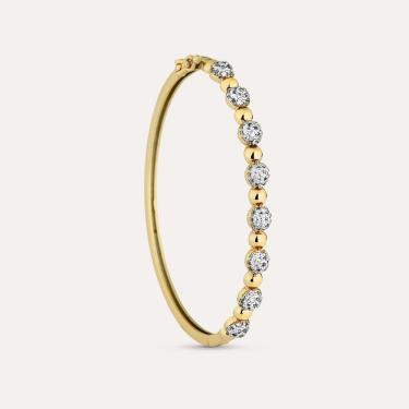 Imagem de Bracelete Bolinhas Cravejadas Banho De Ouro