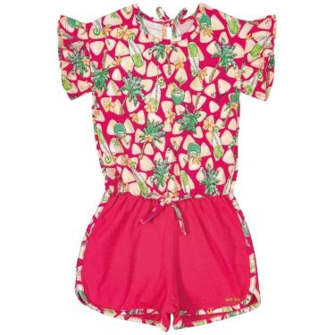 Imagem de Macaquinho Infantil Cocos Pink Quimby-Feminino