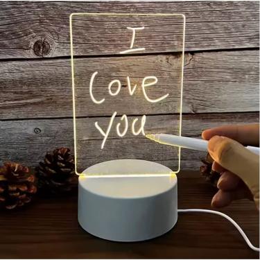 Imagem de Placa Luminosa LED Acrílica Para Recados e Decoração – USB