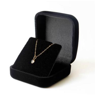 Imagem de Cordão Feminino Bailarina Ouro 18 K 750 40cm Pingente Coração Incolor 