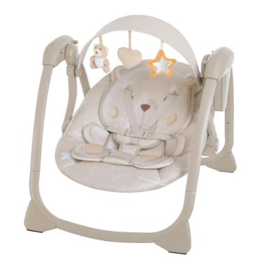 Imagem de Mastela Cadeira Infantil Automática Dobrável Com Timer E Música Urso Bege - Até 11kg