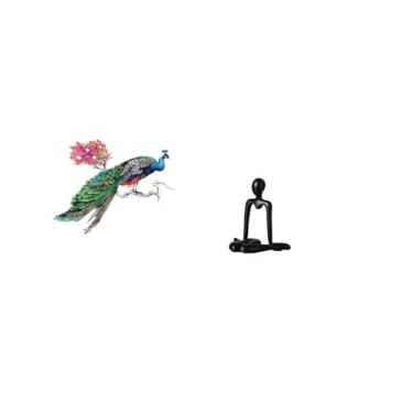 Imagem de Fenteer Adesivo de Parede Retrô em PVC E Escultura Abstrata para Decoração de Sala de Estar, Cozinha, Quarto, Armário, Estante E Casa.