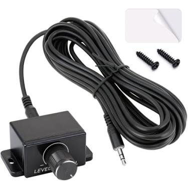 Imagem de Gulfmew Substituição do botão de baixo remoto do amplificador, compatível com amplificadores da série RP/RP-M, kit de controle de botão de baixo universal de porta de tomada de 3,5 mm com cabo de