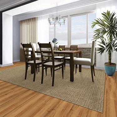 Imagem de Tapetes São Carlos – Tapete New Boucle Sergipe | Estilo Rústico com Listras Tom sobre Tom | Lavável c/Barras Dobradas p/Sala Moderna | 0,6cm x 2,5m x 3m