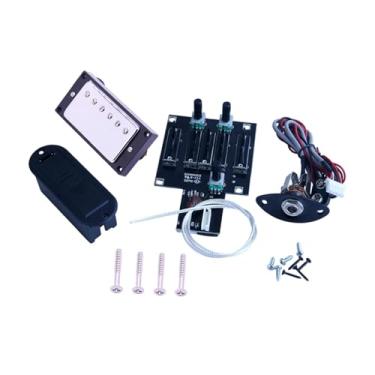 Imagem de simhoa Captador de guitarra piezoelétrico com equalizador de 4 bandas, portátil, robusto, premium, profissional, de alto desempenho e fácil de instalar, com, Bs02