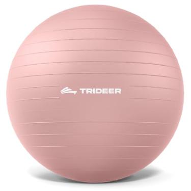 Imagem de Trideer Bola de ioga – Bola de exercício para treino de pilates estabilidade – Antiexplosão e antiderrapante para fisioterapia, parto, alongamento e treino central, cadeira de escritório, assento
