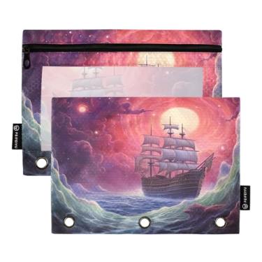 Imagem de Wassud A Ship in The Ocean Pacote com 2 Pastas de Fichário com 3 Furos, Pasta de Arquivo Organizador de Fichários para Casa, Escritório