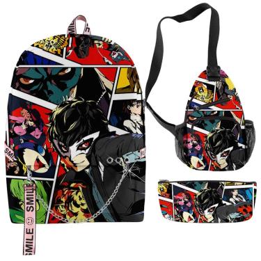 Imagem de Conjunto de mochilas Personas Amamiyas Rens Cartoon Kids 3 unidades