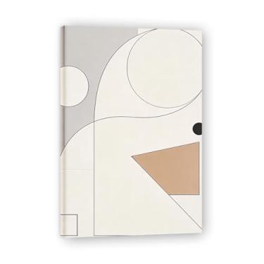 Imagem de Arte em tela minimalista de essência simplificada: tons neutros de serenidade, grande área em branco para decoração de espaço calmo, moldura de 50 x 75 cm