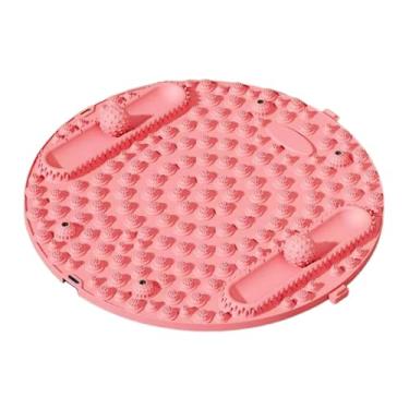 Imagem de KiBcsLic Almofada de massagem nos pés multifuncional portátil, tapete de reflexologia para corrida, viagem, conveniente, fácil de limpar, criativo, Rosa