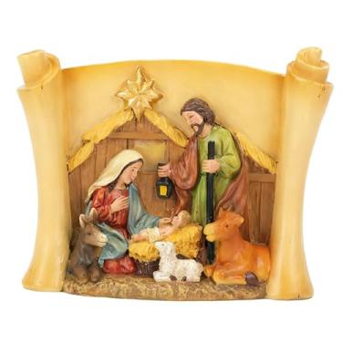 Imagem de KiBcsLic Figura da Sagrada Família em Resina, Estatueta Decorativa, Presente, Ornamento, Escultura para Centro de Mesa, Quarto e Sala de Estar.