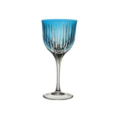 Imagem de Taça para vinho tinto em cristal Strauss Overlay 225.102.150 370ml azul claro