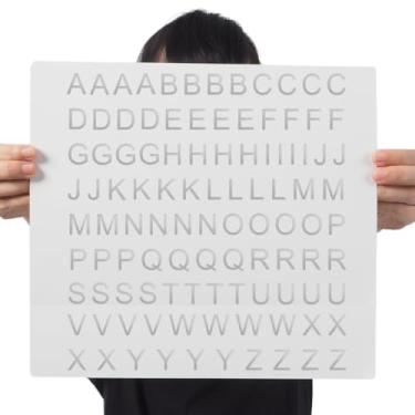 Imagem de Graviarte - Cartela Adesivos Letras Abecedário Alfabeto Completo DTF UV -