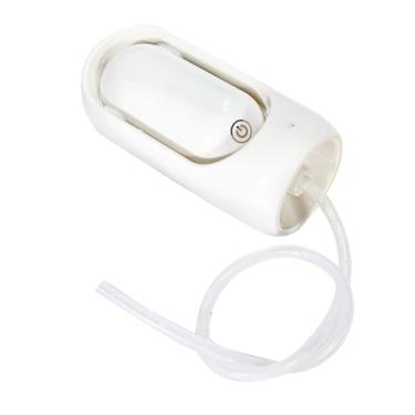 Imagem de Asixxsix Distribuidor de água Elétrico Portátil para Garrafa de 5 Galões, Bomba de Garrafa de água Dobrável de Carregamento USB, Compatibilidade de Tipo de Balde (Branco leitoso com mangueira de