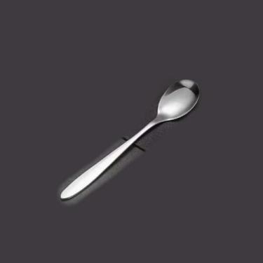 Imagem de Colher criativa de aço inoxidável com cabo longo, design polido durável para café, chá, sorvete e agitação diária de bebidas