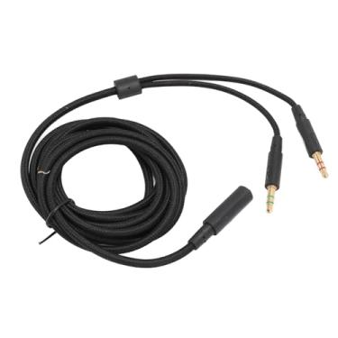 Imagem de POCREATION Cabo Adaptador para Fones de Ouvido, Par Trançado Fio OFC Cabo Divisor para Headset Com Baixa Perda de Sinal, para Cloud Stinger Mix Cloud Headset