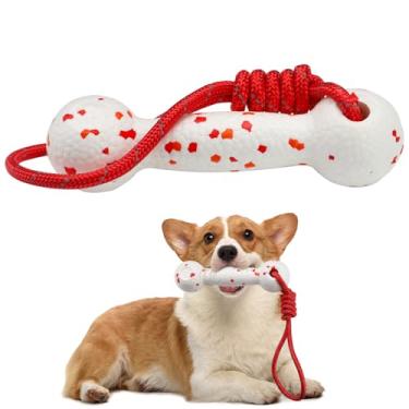 Imagem de Roucerlin Brinquedos flutuantes de E-TPU para cães com corda de nylon, brinquedos interativos de piscina de água para cães médios e grandes, em forma de pára-choques, manequim para treinamento e