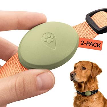 Imagem de Suporte de airtag para coleira de cachorro, pacote com 2 - capa protetora impermeável e durável para rastreador de airtag - Suporte para Airtag para cães e gatos, coleiras de animais de estimação