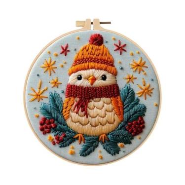 Imagem de Kit De Bordado Manual De Natal Amigável Para Iniciantes, Kit De Materi